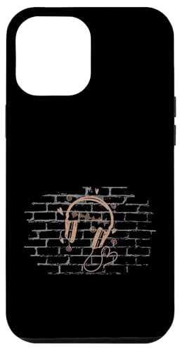 Kopfhörer an einer Wand Hülle für iPhone 12 Pro Max von streetart art graffiti design spray art art style