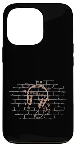 Kopfhörer an einer Wand Hülle für iPhone 13 Pro von streetart art graffiti design spray art art style