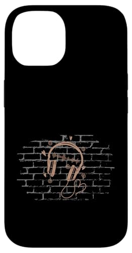 Kopfhörer an einer Wand Hülle für iPhone 14 von streetart art graffiti design spray art art style