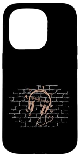 Kopfhörer an einer Wand Hülle für iPhone 15 Pro von streetart art graffiti design spray art art style
