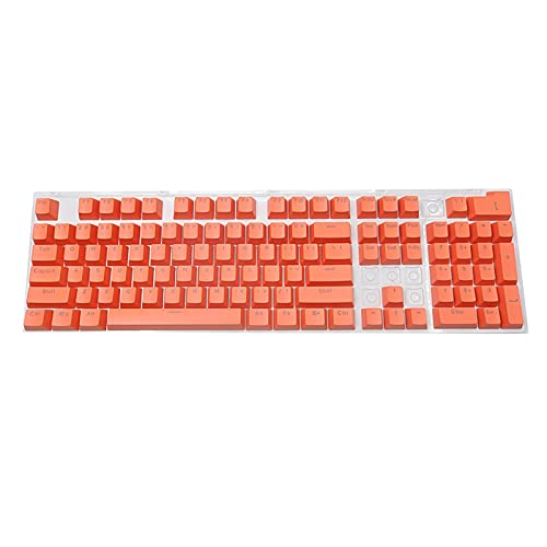 strimusimak Schlüsselabdeckungen, rutschfest, hintergrundbeleuchtet, ABS-Kunststoff, mechanische Tastatur-Tastenkappen für PC und Computer, Zubehör, 104 Stück, Orange von strimusimak