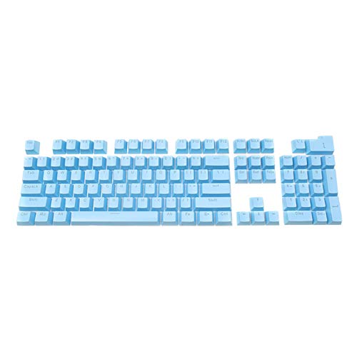 strimusimak Tastenkappen, Ersatzwerkzeug, Hintergrundbeleuchtung, ABS-Kunststoff-Set, mechanische Tastatur-Zubehör für Computer PC, 106 Stück, Blau von strimusimak