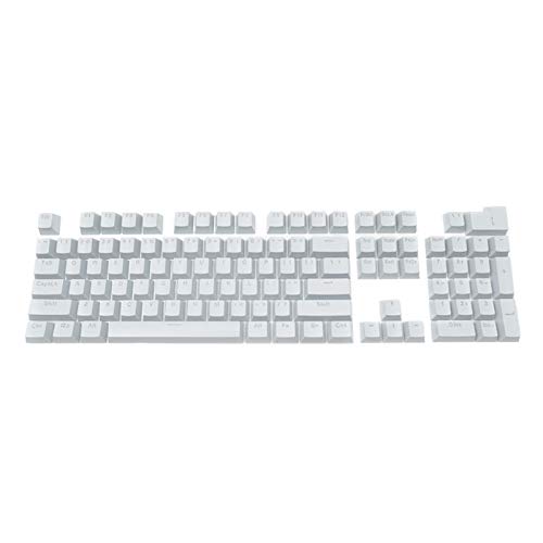 strimusimak Tastenkappen, Ersatzwerkzeug, Hintergrundbeleuchtung, ABS-Kunststoff-Set, mechanische Tastatur-Zubehör für Computer PC, 106 Stück, Weiß von strimusimak