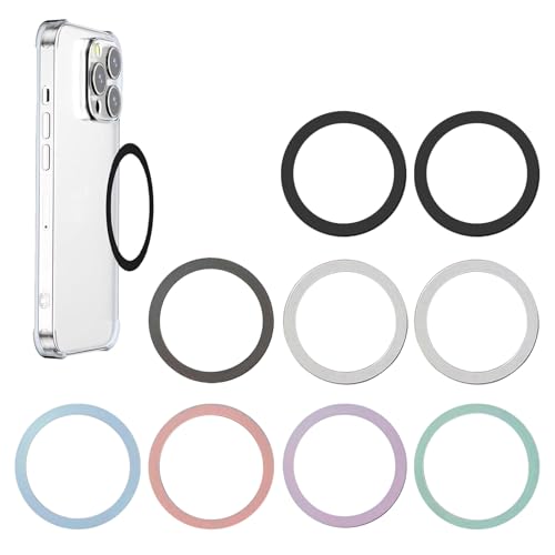 9PCS Magnetring Handy Handy Magnetring Magnet Aufkleber für Magsafe Ring Kabellosen Klebering Kompatibel Magnete Metallring Handyhülle Handymagnet Fünf Farben von stroyayo