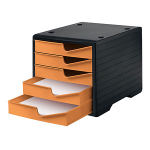 styro Schubladenbox styroswingbox  apricot 275-8430.4194, DIN A4 mit 5 Schubladen von styro