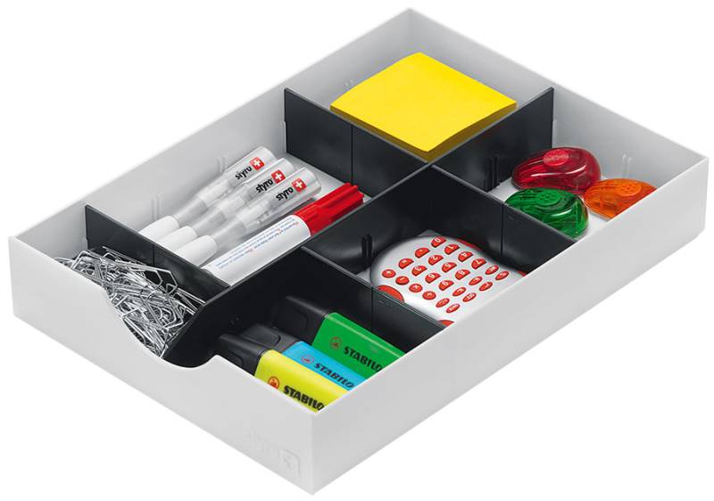 styro System-Schublade für Sortierstation styrodoc, schwarz von styro