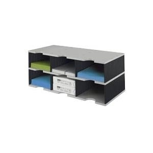 styrodoc trio Dateiablagebox Polystyrol Schwarz - Grau (268-0322.98) von styro