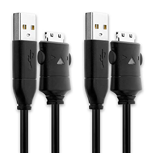 2X subtel® SUC-C2 USB Kabel 1.5m kompatibel mit Samsung i7 i70 i85 NV3 NV8 NV10 NV11 NV15 L70 L730 L830 DigiMax S800 i6 i5 Ladekabel SUC-C2 (24 Pin) auf USB A 2.0 Datenkabel schwarz von subtel