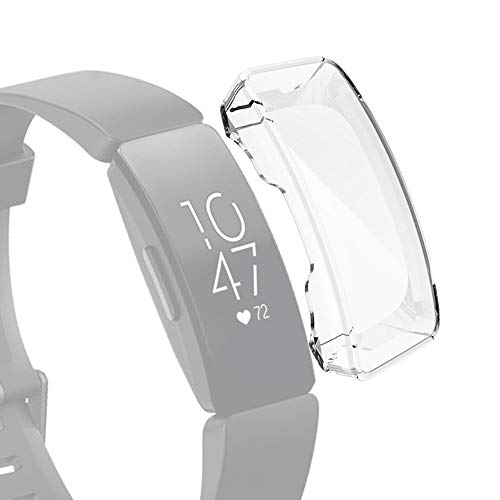 subtel® 2in1 Schutzhülle + Displayschutz für Fitbit Inspire/Inspire HR Hardcase + Display Schutzglas - Gehäuse, Rahmen, Touch Bildschirm Schutz Hülle + Displayglas Protector Transparent von subtel