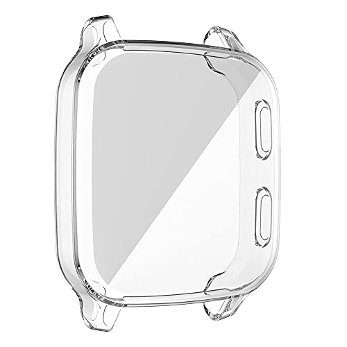 subtel® 2in1 Schutzhülle + Displayschutz für Garmin Venu Sq Hardcase + Display Schutzglas - Gehäuse, Rahmen, Touch Bildschirm Schutz Hülle + Displayglas Protector Transparent von subtel