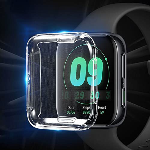 subtel® 2in1 Schutzhülle + Displayschutz für Oppo Watch - 46mm Hardcase + Display Schutzglas - Gehäuse, Rahmen, Touch Bildschirm Schutz Hülle + Displayglas Protector Transparent von subtel