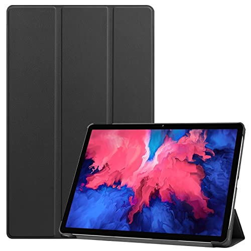subtel® Flip Cover Tablethülle für Lenovo Tab P11 (TB-J606F) Tablet Schutzhülle mit Ständer, Kunstleder schwarz Bookstyle Case Bumper Klapphülle faltbar - Touchpad Tasche Hülle von subtel