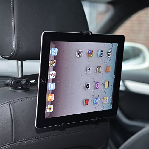 subtel® KFZ Auto 360° Halterung für die Kopfstütze für Tablets 7-11 Zoll Rücksitz Halter Tabletbefestigung im Auto Befestigung von subtel