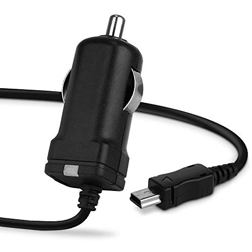subtel® KFZ Ladegerät 1.1m 1A / 1000mA kompatibel mit Garmin Edge, Drive, DriveAssist, DriveSmart, Nüvi, Oregon, eTrex, GPSMAP 5V Mini USB 24V 12V Stecker Auto Ladekabel KFZ Netzteil Autolader von subtel