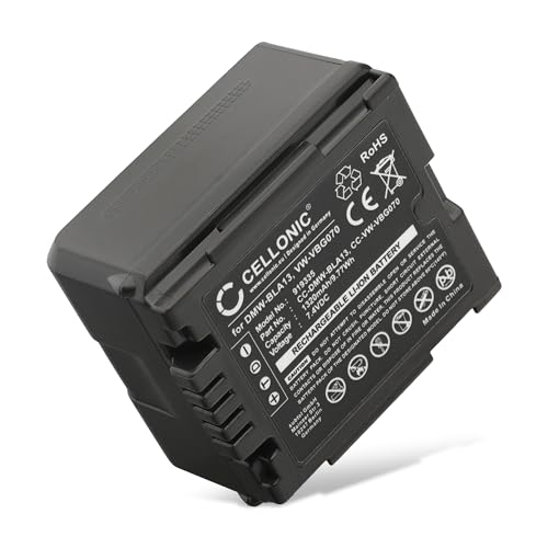 subtel® Kamera Ersatzakku DMW-BLA13 VW-VBG070 VW-VBG130 VW-VBG70 für Panasonic HDC-SD10, SD707, SD600, HDC-TM700, Lumix DMC-L10, SDR-H20, Ersatz Akku 1320mAh Kameraakku Zusatzakku Battery von subtel