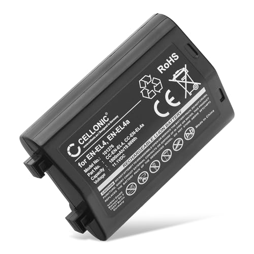 subtel® Kamera Ersatzakku EN-EL4,EN-EL4a für Nikon F6, D3 D3X D3s, D2 D2Xs D2X D2Hs D2H, Ersatz Akku 1800mAh EN-EL4,EN-EL4a Kameraakku Zusatzakku Battery von subtel