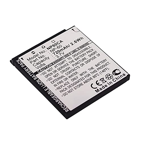 subtel, Akku für Kamera, kompatibel mit Casio Exilim EX-Z20, NP-60, EX-Z80, EX-Z90 (3.8V, 720mAh) von subtel