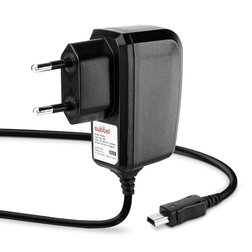 subtel® Ladegerät 1.1m kompatibel mit Nintendo Wii U Pro Controller, Ladekabel Mini USB Netzteil - Auflader 5V 1A / 1000mA Anschluss Stecker von subtel