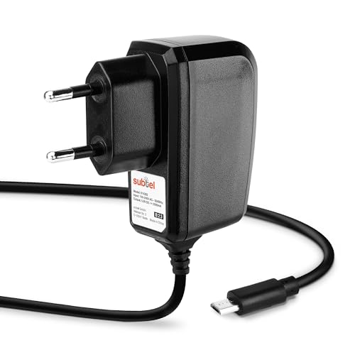 subtel® Micro USB Ladegerät kompatibel mit Bose On-Ear Wireless, QuietComfort 20i, 35, 20 Kopfhörer/Wireless Headset Ladekabel Anschluss Stecker - Ersatz Lader Auflader 2A / 2000mA von subtel