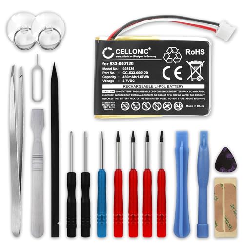 subtel Qualitäts Akku kompatibel mit Logitech MX Anywhere 2 MX Master MX Master 2 MX Master 2S MX Master 3 MX Ergo, 533-000120 450mAh + Werkzeug-Set Ersatzakku Batterie von subtel