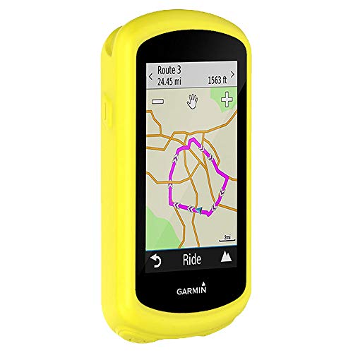 subtel Schutzhülle kompatibel mit Garmin Edge 1030 / Edge 1030 Plus Radcomputer Silikonschutz - Schutzcase Tasche Silikon Hülle, GPS Fahrradcomputer Bumper Case gelb Schutzcover von subtel