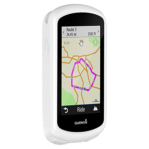 subtel® Schutzhülle kompatibel mit Garmin Edge 1030 / Edge 1030 Plus Silikoncover - Schutz Tasche Silikon Case Hülle, Fahrrad Navi - GPS Cover Bumper Etui weiß von subtel