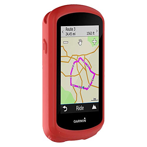 subtel® Schutzhülle kompatibel mit Garmin Edge 1030 / Edge 1030 Plus Silikonhülle - Schutz Tasche Silikon Hülle, Fahrrad Navi Case - GPS Cover Bumper Etui rot von subtel