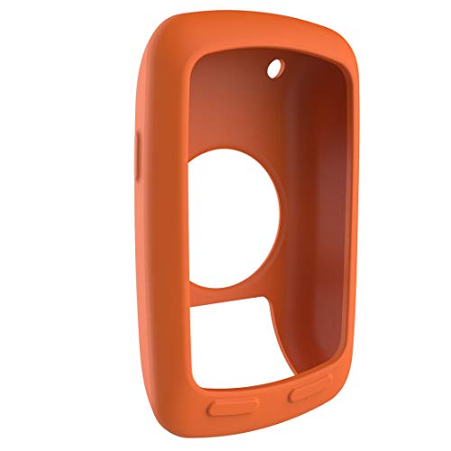 subtel® Schutzhülle kompatibel mit Garmin Edge 800 / Edge 810 & Edge Touring/Edge Touring Plus Silikonhülle - Schutz Tasche Silikon Hülle, Fahrrad Navi Case - GPS Cover Bumper Etui orange von subtel