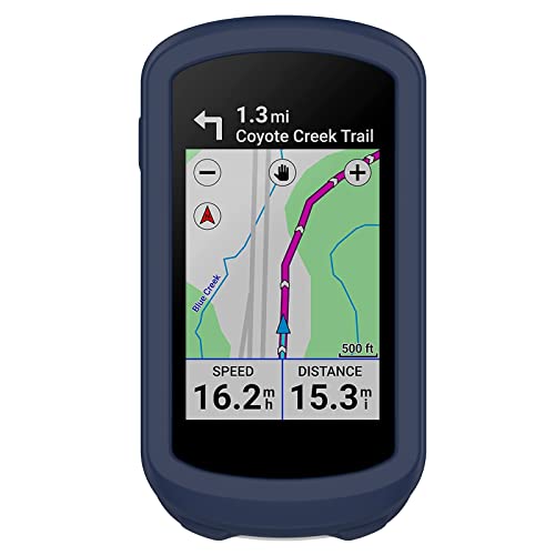 subtel® Schutzhülle kompatibel mit Garmin Edge Explore 2 Silikonhülle - Schutz Tasche Silikon Hülle, Fahrrad Navi Case - GPS Cover Bumper Etui dunkelblau von subtel