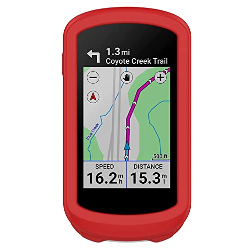 subtel® Schutzhülle kompatibel mit Garmin Edge Explore 2 Silikonhülle - Schutz Tasche Silikon Hülle, Fahrrad Navi Case - GPS Cover Bumper Etui rot von subtel