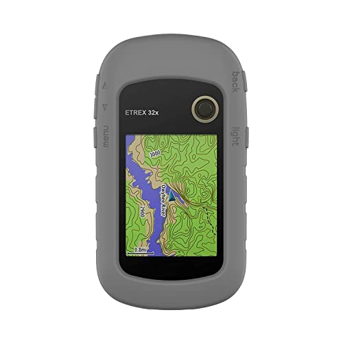 subtel® Schutzhülle kompatibel mit Garmin eTrex 10 20 20x 22x 30 30x 32x Silikonhülle - Schutz Tasche Silikon Hülle, Fahrrad Navi Case - GPS Cover Bumper Etui grau von subtel