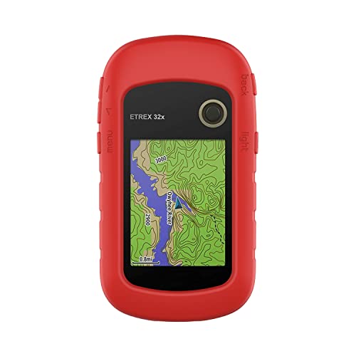 subtel® Schutzhülle kompatibel mit Garmin eTrex 10 20 20x 22x 30 30x 32x Silikonhülle - Schutz Tasche Silikon Hülle, Fahrrad Navi Case - GPS Cover Bumper Etui rot von subtel