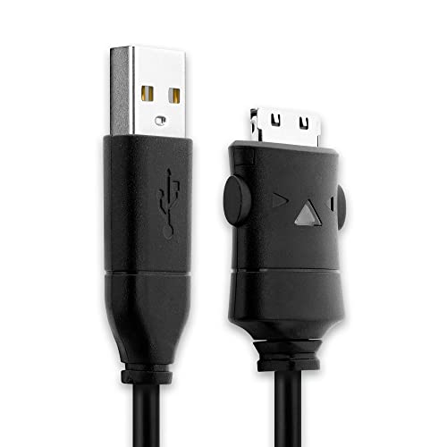 subtel® USB Kabel 1.5m kompatibel mit Samsung YP-K3 YP-K5 YP-P2 YP-P3 YP-Q1 YP-Q3 YP-R1 YP-S3 YP-S5 YP-T10 YP-T9 MP3 Musik Player Ladekabel SUC-C2 24 Pin auf USB A 2.0 Datenkabel schwarz PVC von subtel