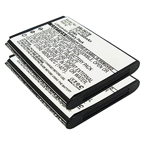 subtel, Akku für Kamera, kompatibel mit Samsung NV10, SLB-0837B, L201, L83T, NV8, NV15 (3.7V, 800mAh) 2 Stück von subtel