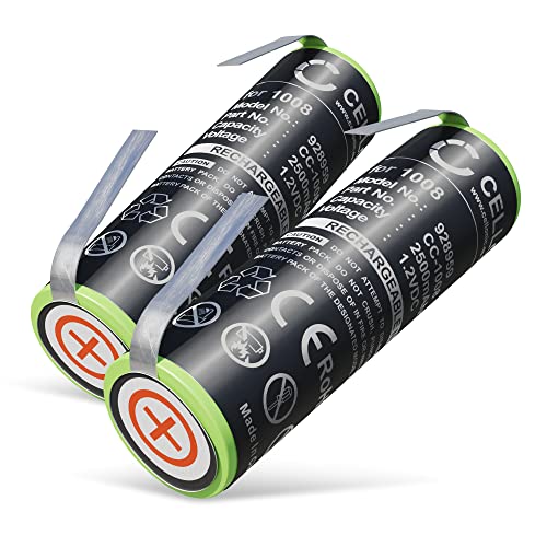 subtel, Akku für Rasierer kompatibel mit Braun 7570, 8985, 5505, 8970, 5000, 8595, 3710 (1.2V, 2500mAh) 2 Stück von subtel