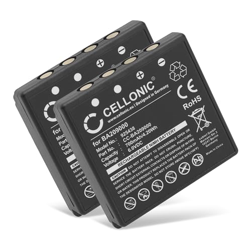 subtel, Batterie für Fernbedienungen kompatibel mit HBC Radiomatic Eco, Linus 6, Spectrum 1 (700mAh, 6V) 2X von subtel