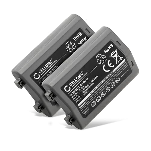 subtel 2X Kamera Ersatzakku EN-EL18 für Nikon D4, D4s, D5, D6, Ersatz Akku 3300mAh Kameraakku Zusatzakku Battery von subtel