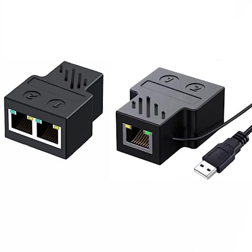 suckoo Ethernet-Kabel, RJ45, Netzwerk-Hub, 1 in 2 Ausgang, kompatibel mit 100 Megabit Gigabit Computer Host Laptop Router Switch (einzelnes Netzwerkkabel bei Verwendung von 2 Hosts) von suckoo