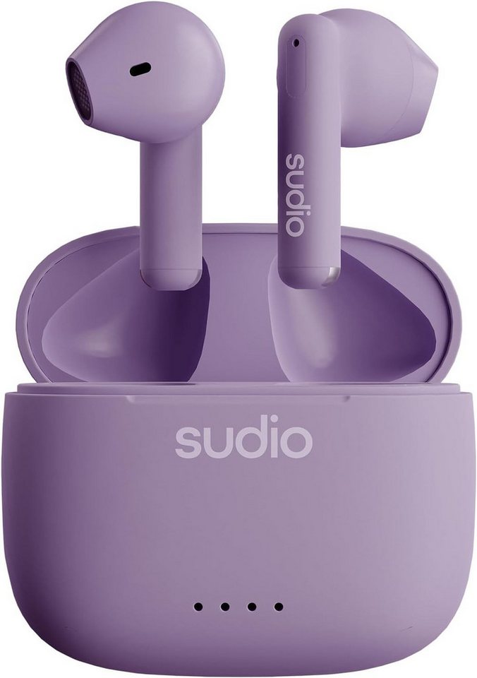 sudio mit Bluetooth, Touch Control mit kompakter kabelloser Ladeschale IPX4 In-Ear-Kopfhörer (Grüne Energie für eine nachhaltige und umweltfreundliche Zukunft., geräuschdurchlässige mit integriertem Mikrofon Premium Crystal Sound) von sudio