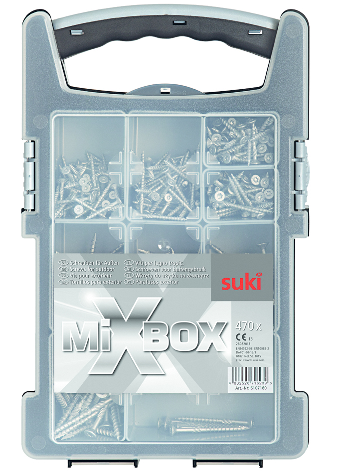 suki. Mixbox , Schrauben für Außen, , 470 teilig von suki.