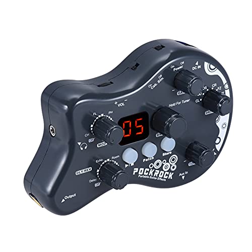 Summina, Gitarre Multieffekt-Prozessor Pedal, 15 Arten von Effekten, 40 Tuning-Funktionen, Drum-Rhythmen Mit Netzadapter. von summina