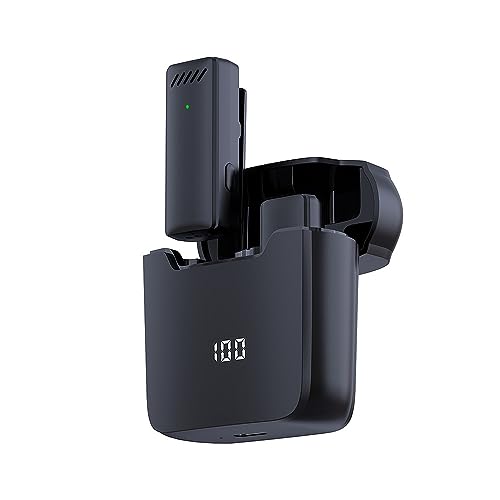 summina Kabelloses Lavalier-Mikrofon für Mobiltelefon, omnidirektional, 360° Rauschunterdrückung, kompatibel mit Android-Tablet-Smartphones Typ C von summina