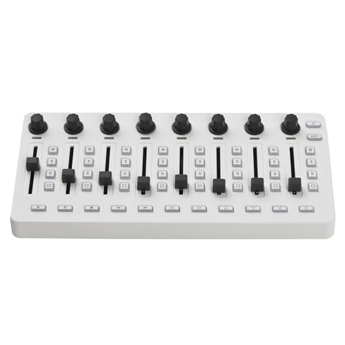 summina USB-MIDI-Controller USB-MIDI-Controller-Mixer MIDI-Mischkonsole MIDI-Steuerung, MIDI-Mischpult mit 43 Tasten, 8 Knöpfen, 8 Drucktasten, BT-Anschluss, Batterie/Typ-C-Stromversorgung, USB-MIDI- von summina