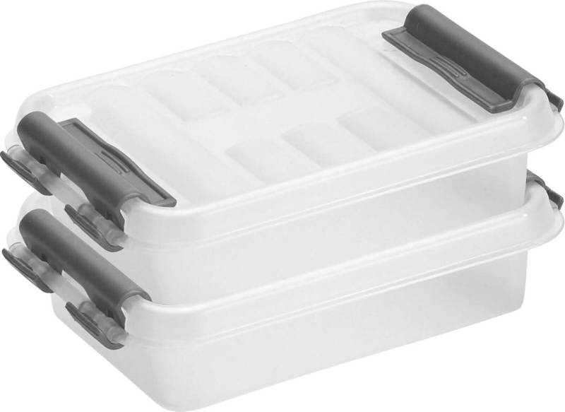sunware® Aufbewahrungsbox Q-line 0,2 l - 11,3 x 7,8 x 2,9 cm transparent von sunware®