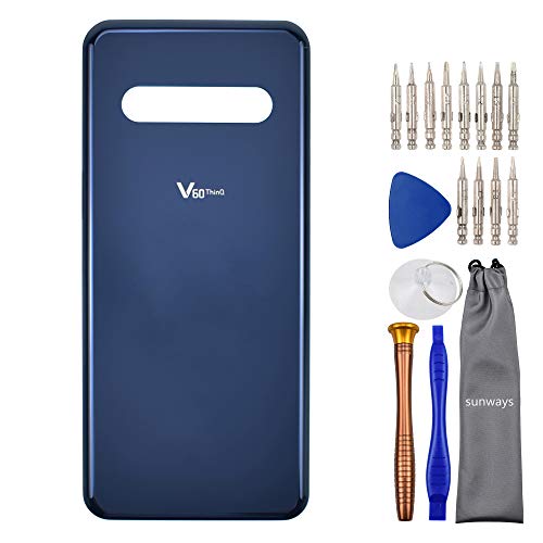 Sunways Glas Back Case Akkutür mit vorgeschnittenem Kleber auf Hülle für LG V60 ThinQ 5G LM-V600 Classy Blue Sunways Glas Back Case Akkutür mit vorgeschnittenem Kleber auf Hülle für LG V60 ThinQ 5G LM-V600 Classy Blue von sunways
