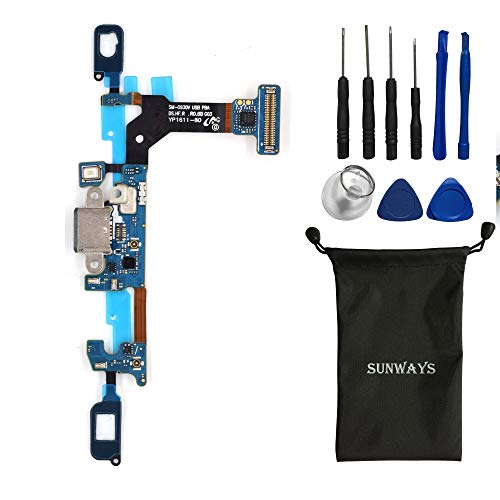 sunways Handy Ersatzteil für Samsung Galaxy S7 G930V Ladebuchse Stecker Flexkabel + Kopfhörerbuchse + Mikrofon + Sensor Flexkabel von sunways
