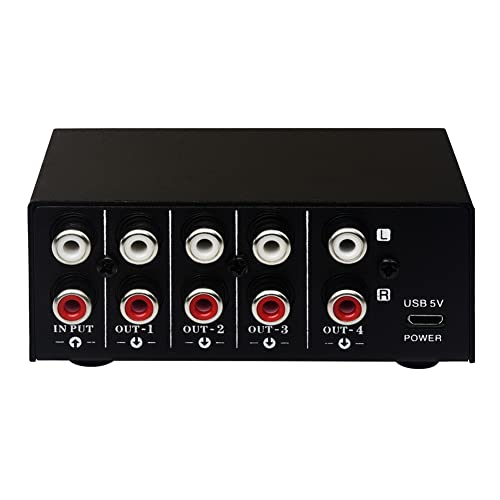 1 in 4 Out Stereo Signal Quelle Splitter Audio Frequenz Signal Verteilen Gerät Nicht Verbrauch Ausgang RCA Schnittstelle 1 in 4 Out Stereo Signal Quelle Splitter Audio Frequenz Signal Verteilen Gerät Nicht Verbrauch Ausgang RCA Schnittstelle von sunwes
