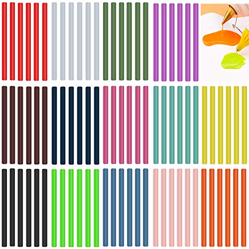 Heißklebestifte 7 mm Bunter Heißkleber-Klebestift 14 Farben 84 Stück Packung heißklebesticks für die Dekoration gefärbt, Creative DIY Craft Coloured Hot Melt heißklebesticks von suo long