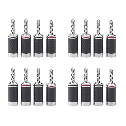 suoera 16 Teilige Bananen Stecker Hi-End HiFi DIY Carbon Faser Kupfer Beschichtet Rhodium Elektrische Audio Buchse Bananen Stecker suoera 16 Teilige Bananen Stecker Hi-End HiFi DIY Carbon Faser Kupfer Beschichtet Rhodium Elektrische Audio Buchse Bananen Stecker von suoera
