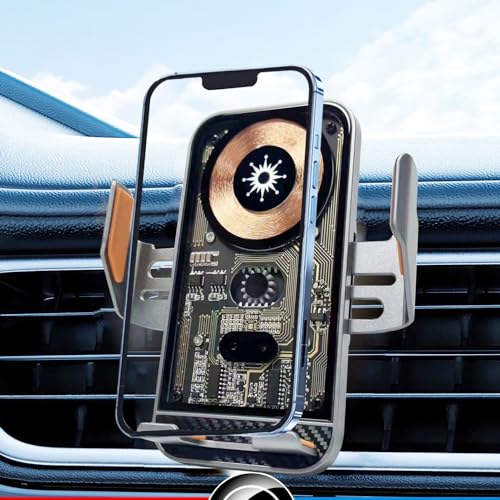 Kabellose KFZ-Ladegerät-Halterung, 15 W, Schnellladung, Auto-Klemm-Kfz-Ladegerät-Halterung für iPhone/Samsung für iPhone 14 13 12 11 Pro, Samsung Galaxy S23 Ultra S22 S21 S20, S10+ S9+, Autozubehör von suonee